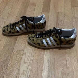ADIDAS x NOAH cheetah gazelle real fur sneakers